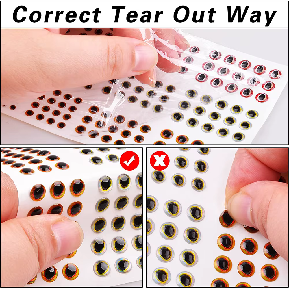 Ojos holográficos realistas para señuelos de pesca – Atado de moscas DIY - imagen 4