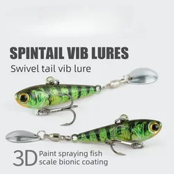 Señuelo VIB Spin Tail ojos 3D y triples afilados para trucha