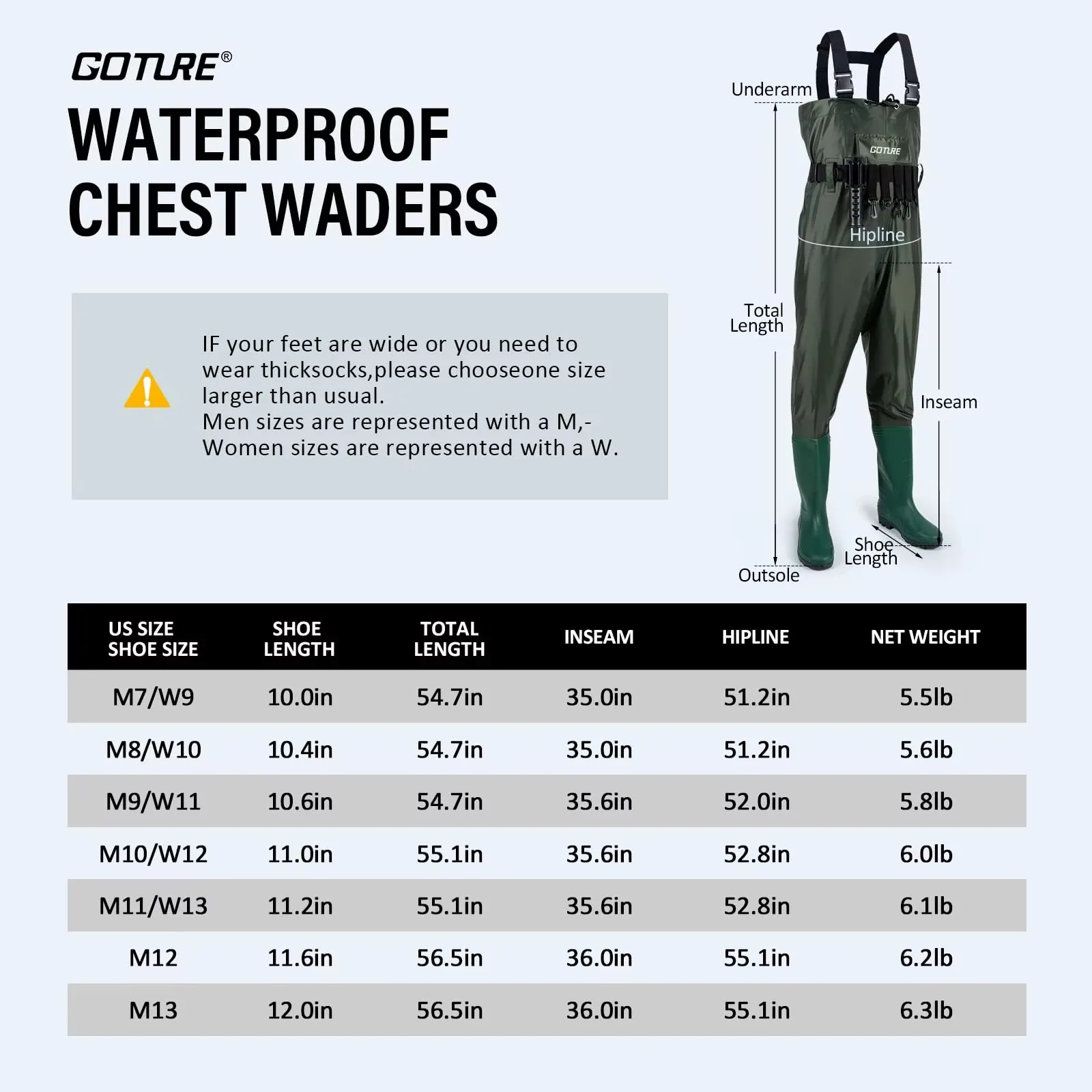 Goture pantalones de pesca impermeables con botas integradas - imagen 2