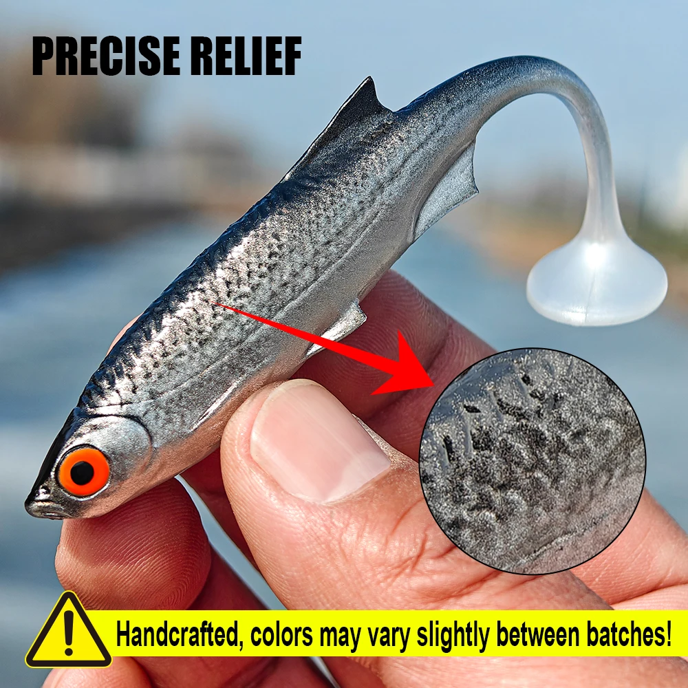 Señuelo Spinpoler Bio Shad Natural Ojos 3D para lubina y trucha - imagen 2