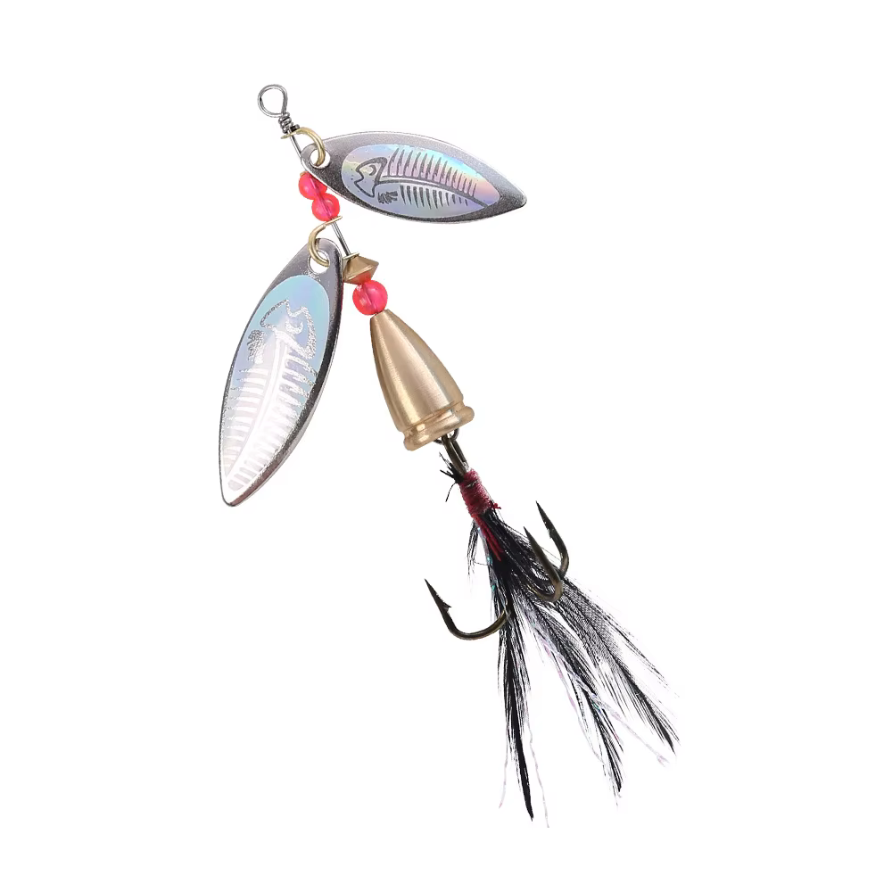 Spinner cola de gallo con anzuelo triple para lubina - imagen 2
