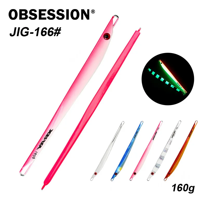 Obsession J166 señuelo de metal duro hundimiento rápido UV salada
