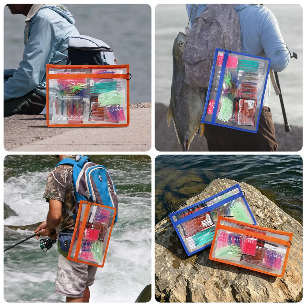 Bolsa impermeable de almacenamiento de señuelos de pesca con doble capa - imagen 5