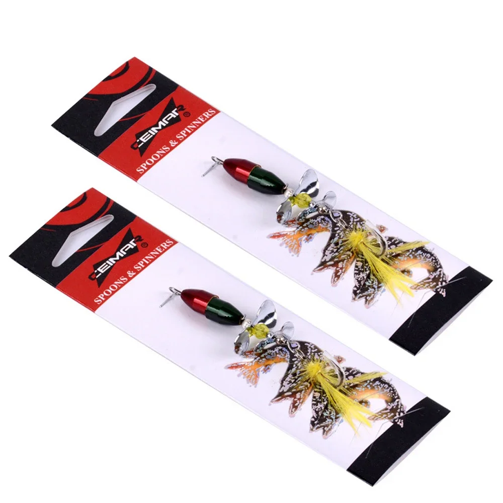 Wobbler con pluma y lentejuelas 7cm – Para lubina, trucha, perca y lucio