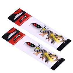 Wobbler con pluma y lentejuelas 7cm – Para lubina, trucha, perca y lucio