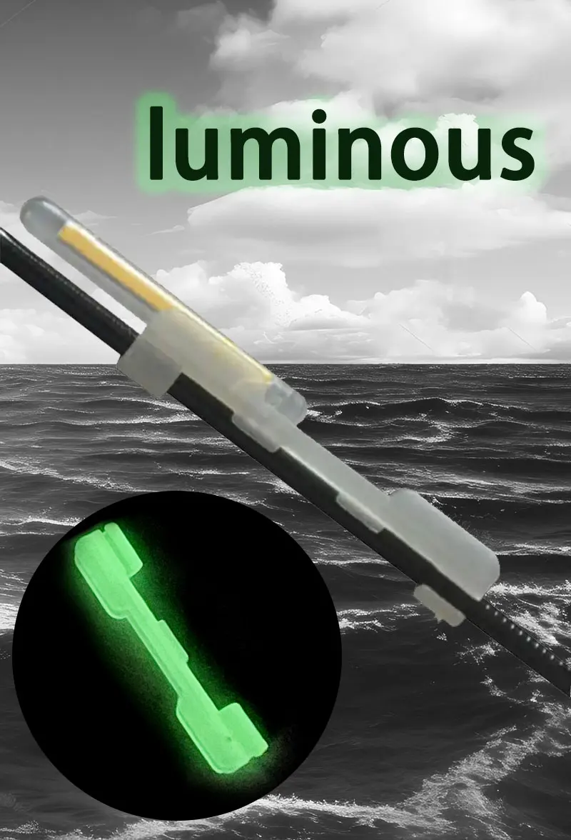 Kit de accesorios de pesca nocturna con clips y barras fluorescentes