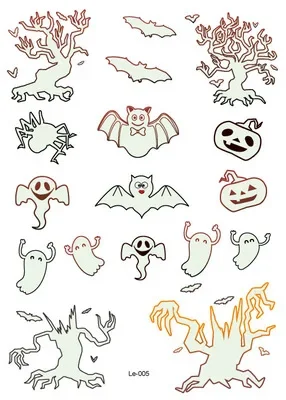 Pegatinas luminosas de Halloween con diseño terror divertido