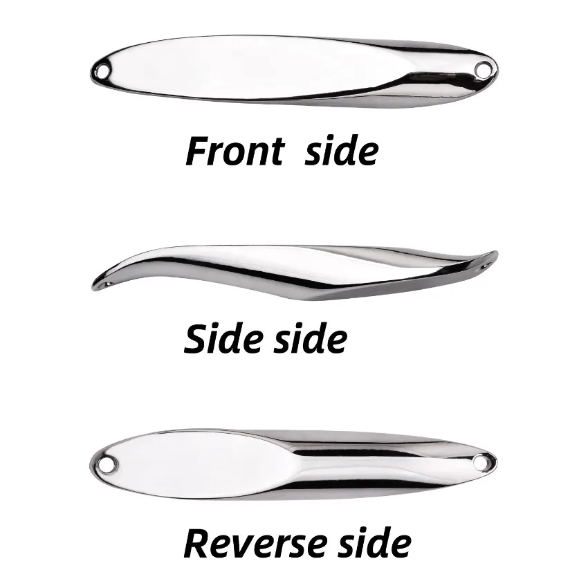 Cuchara wobbler plateada con lentejuelas para pesca en mar costera - imagen 2