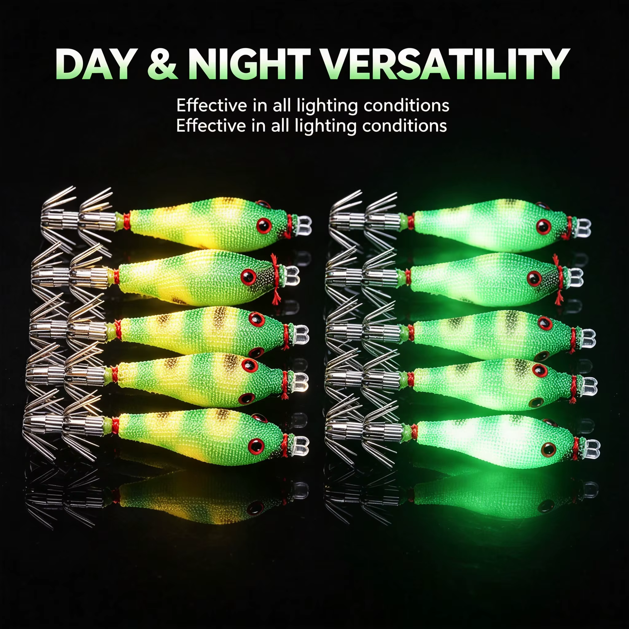 Señuelo de calamar luminoso multicolor para pesca nocturna - imagen 3
