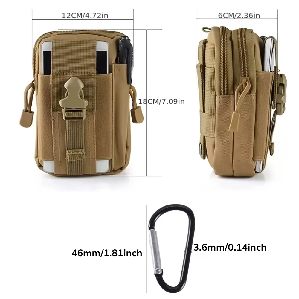Bolsa Cintura Nylon Multifuncional para Móvil – D-Ring Hebilla Resorte - imagen 4