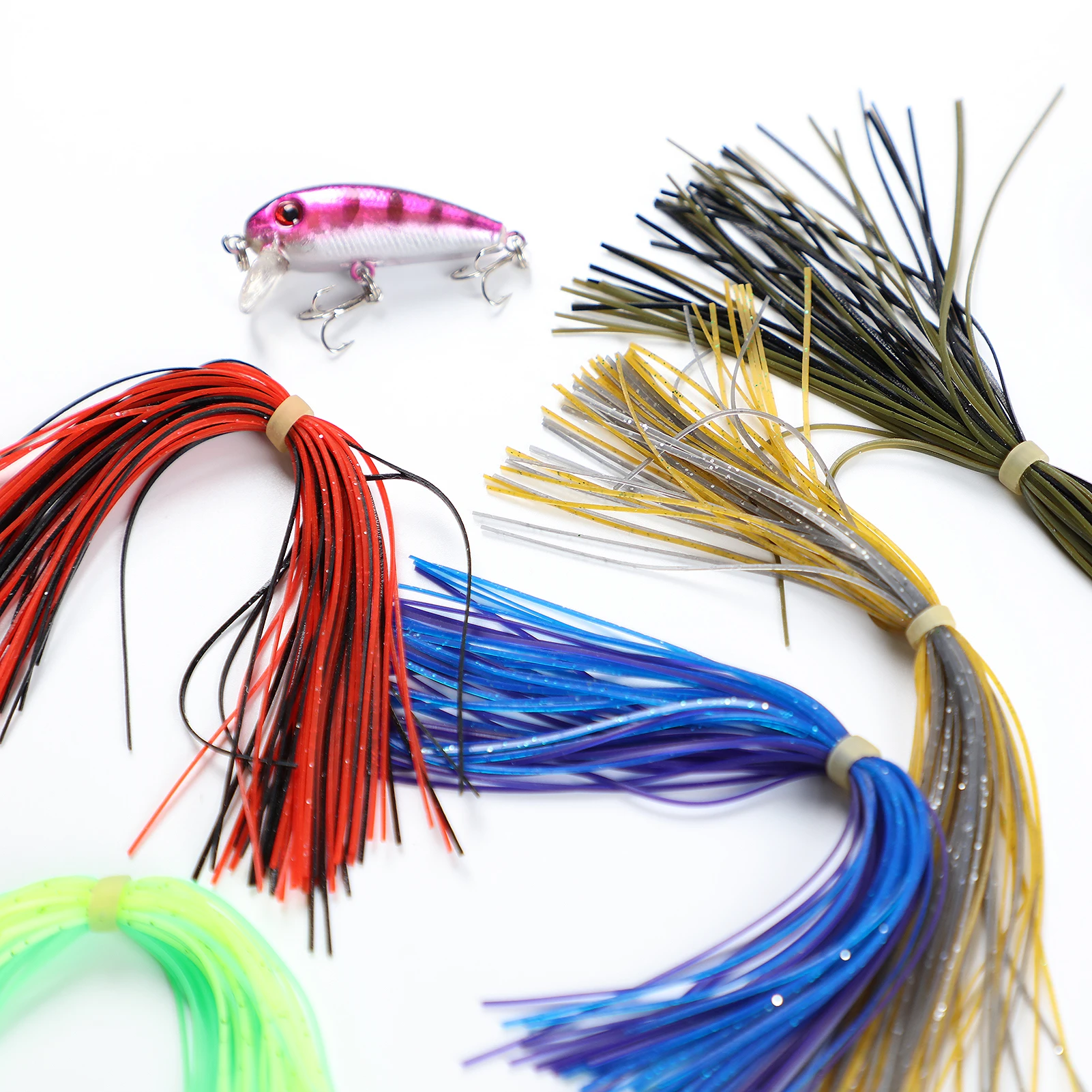 Faldas Spinnerbait y Buzzbait de silicona con cables de goma - imagen 3