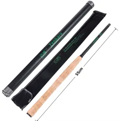 Caña Tenkara Goture – Fibra de carbono ligera, acción 3/7, 12 pies