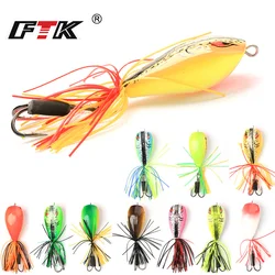 FTK Frog Lures señuelos flotantes anti-enredos, anzuelos dobles afilados