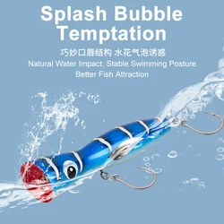 Obsession WD132 – Popper de madera flotante para pesca en agua salada