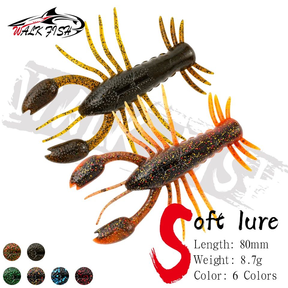 Cebos flotantes WALK FISH Softbait de langosta y cangrejo 8 cm - imagen 5