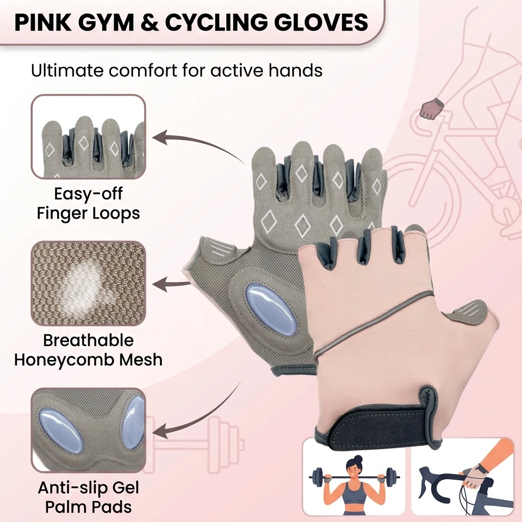 Guantes de pesca antideslizantes medio dedo transpirables con táctil - imagen 4