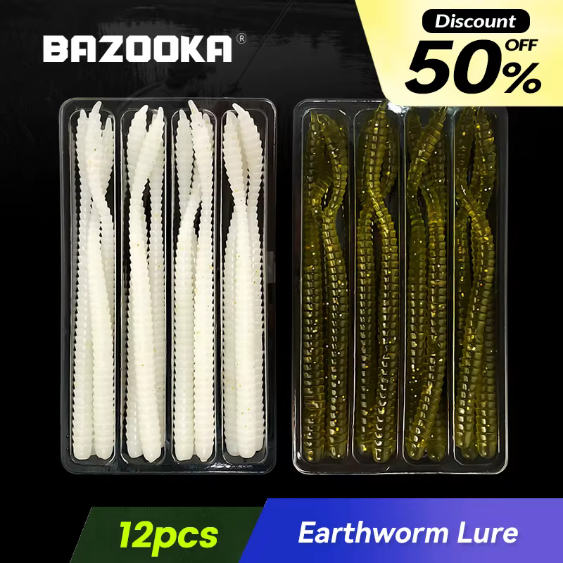 Bazooka Easy Shiner - Senuelos blandos de gusano de silicona