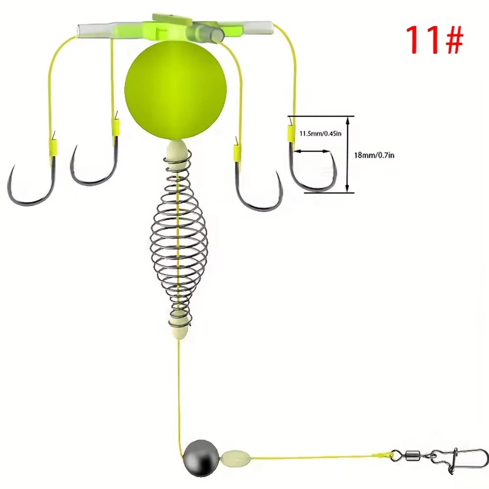 Jaula alimentadora antienrollada de acero al carbono para pesca de feeder - imagen 5