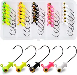 Jig Heads doble ojo – Acabado brillante para black bass