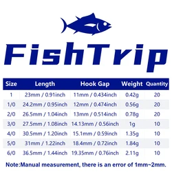 FishTrip Anzuelos circulares para pesca de bagre y marlin