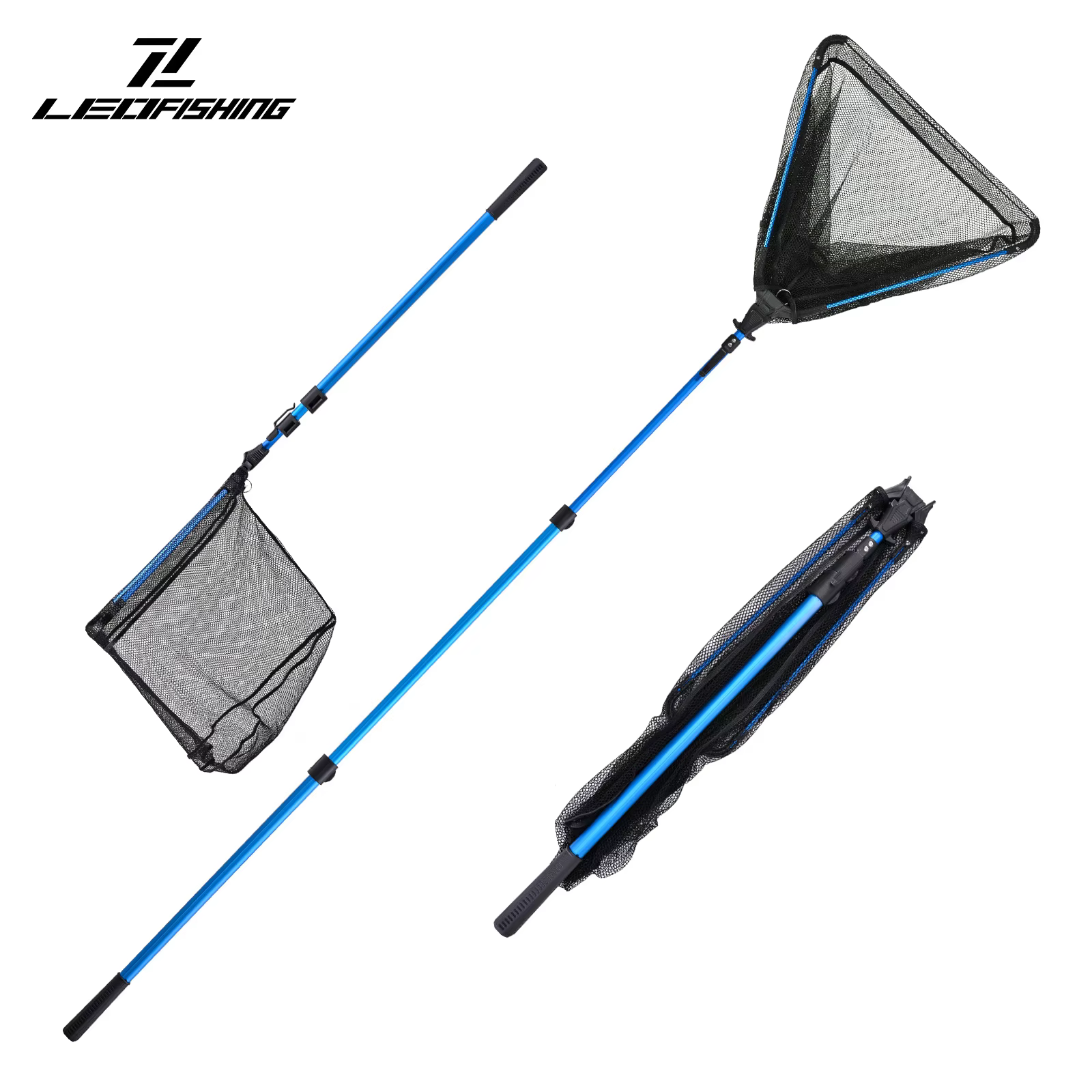 Red de pesca plegable Aluminium – Caña triangular antisal - imagen 4
