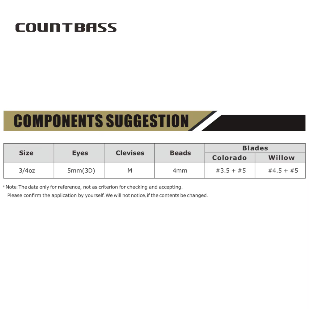 VMC Countbass 7250 – Spinnerbait con paleta para agua dulce - imagen 4