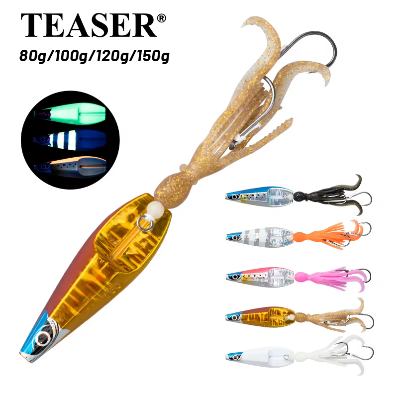 TEASER J136 Inchiku Jig Luminoso Rock Hopper para jigging - imagen 4