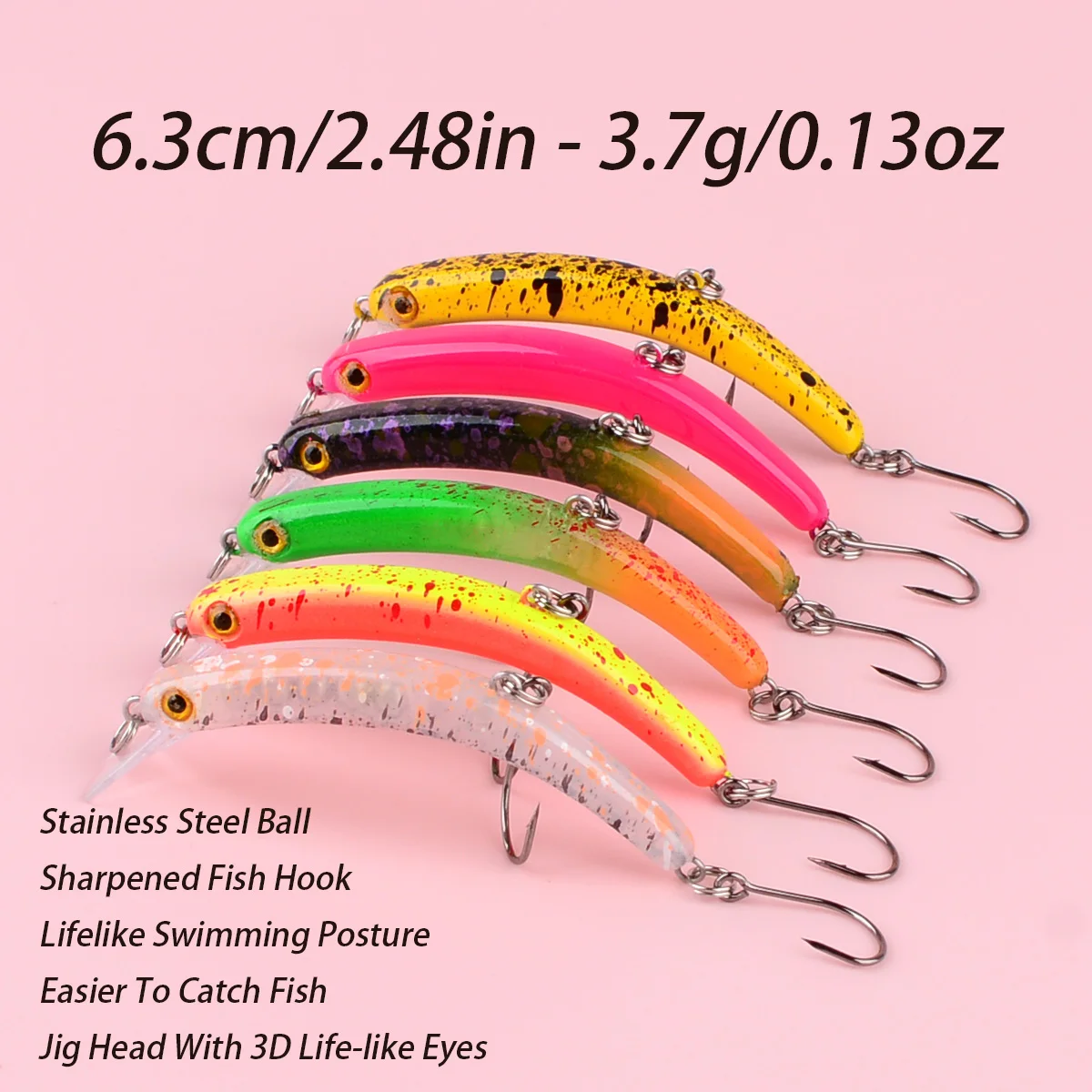 Señuelo minnow duro de hundimiento para lubina y trucha de río - imagen 3
