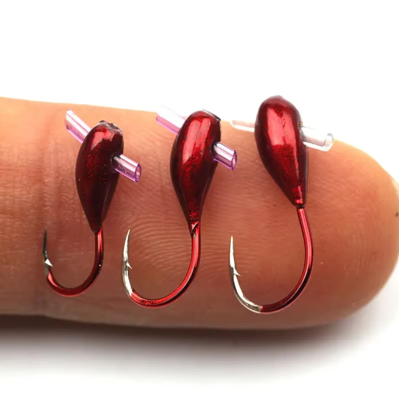 Anzuelo Jig Head pesca en hielo – Acero carbono con púas - imagen 4