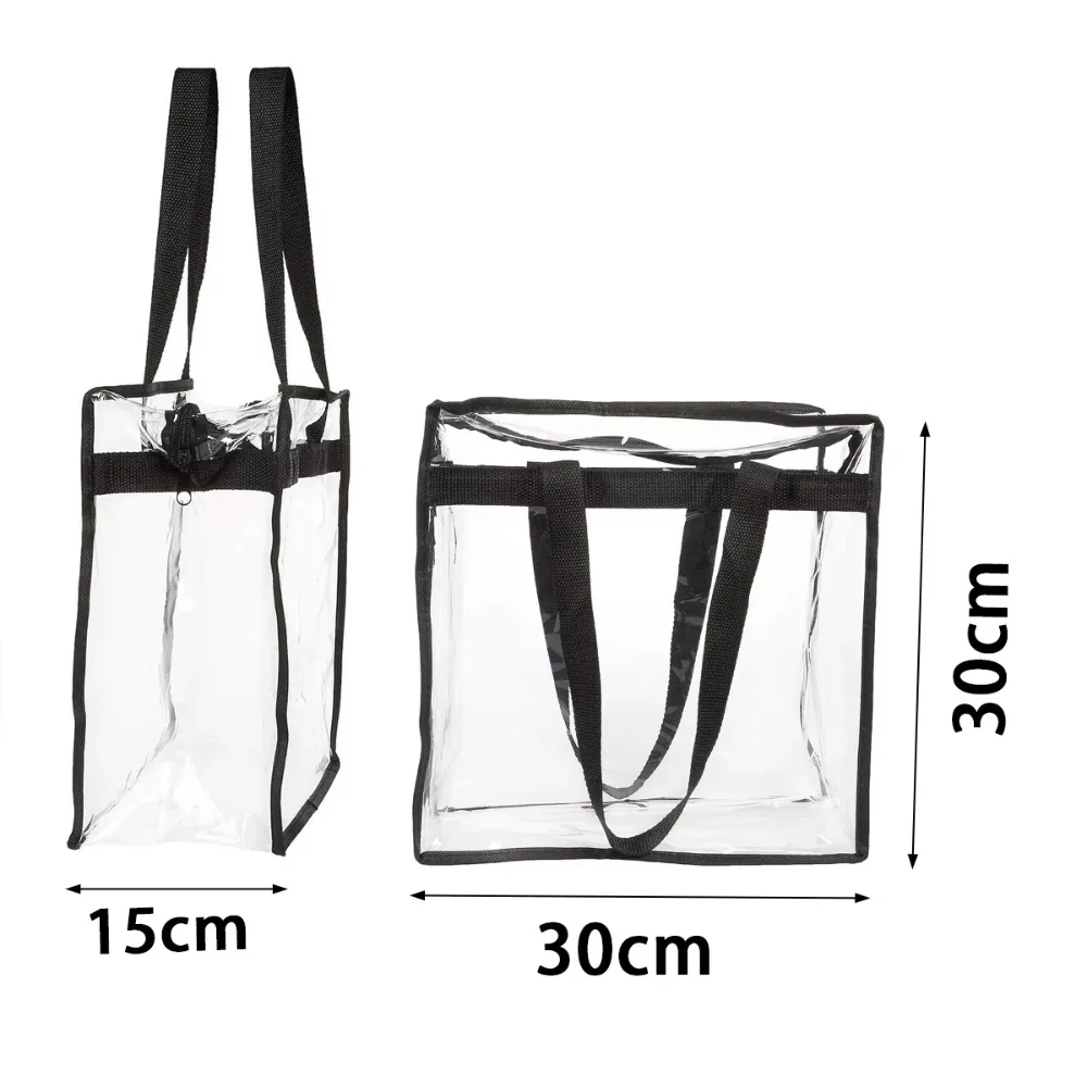 Bolso de hombro transparente PVC con cremallera de gran capacidad - imagen 2