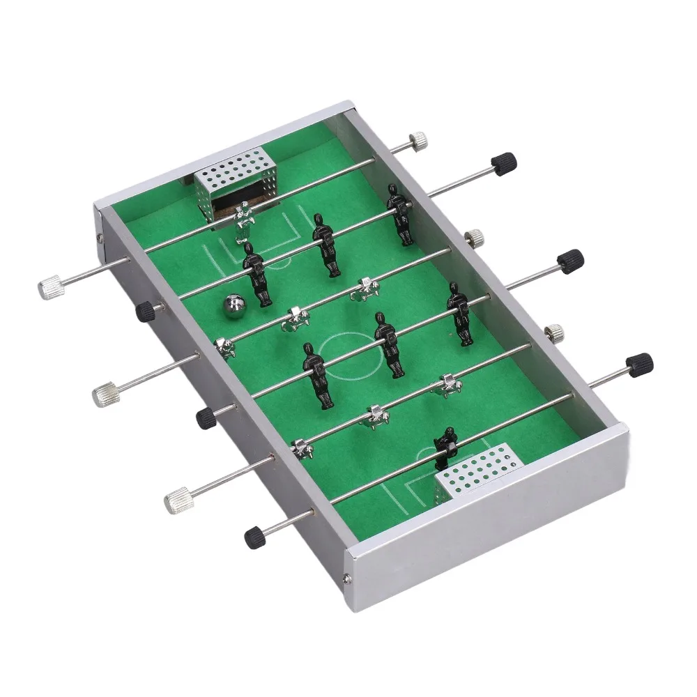 Mini futbolín de mesa portátil aluminio y madera - imagen 5