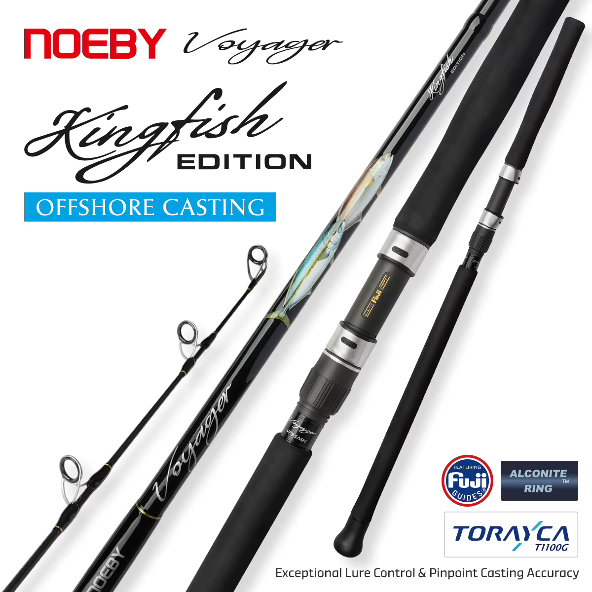Caña Popping NOEBY Voyager Kingfish 2.57m Fuji Torayca T1100 20kg
