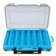 Caja de pesca doble cara con compartimentos y asa para señuelos - imagen 3