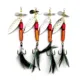 Señuelo giratorio con pluma lentejuelas para lubina y trucha - imagen 5