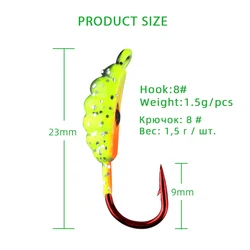 DNDYUJU Mini Jig Head – Señuelo metal pesca hielo
