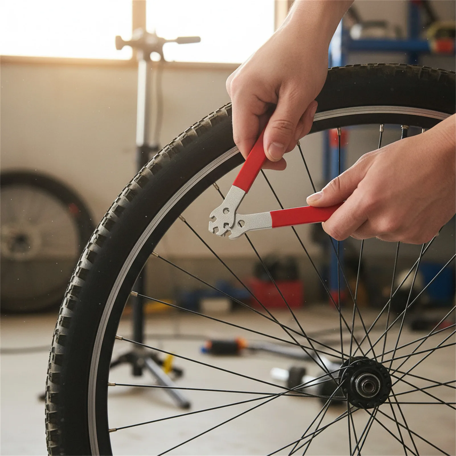 Llave para radios de bicicleta – mango antideslizante de acero - imagen 2