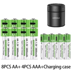 Pilas recargables de litio AA AAA USB para pesca deportiva