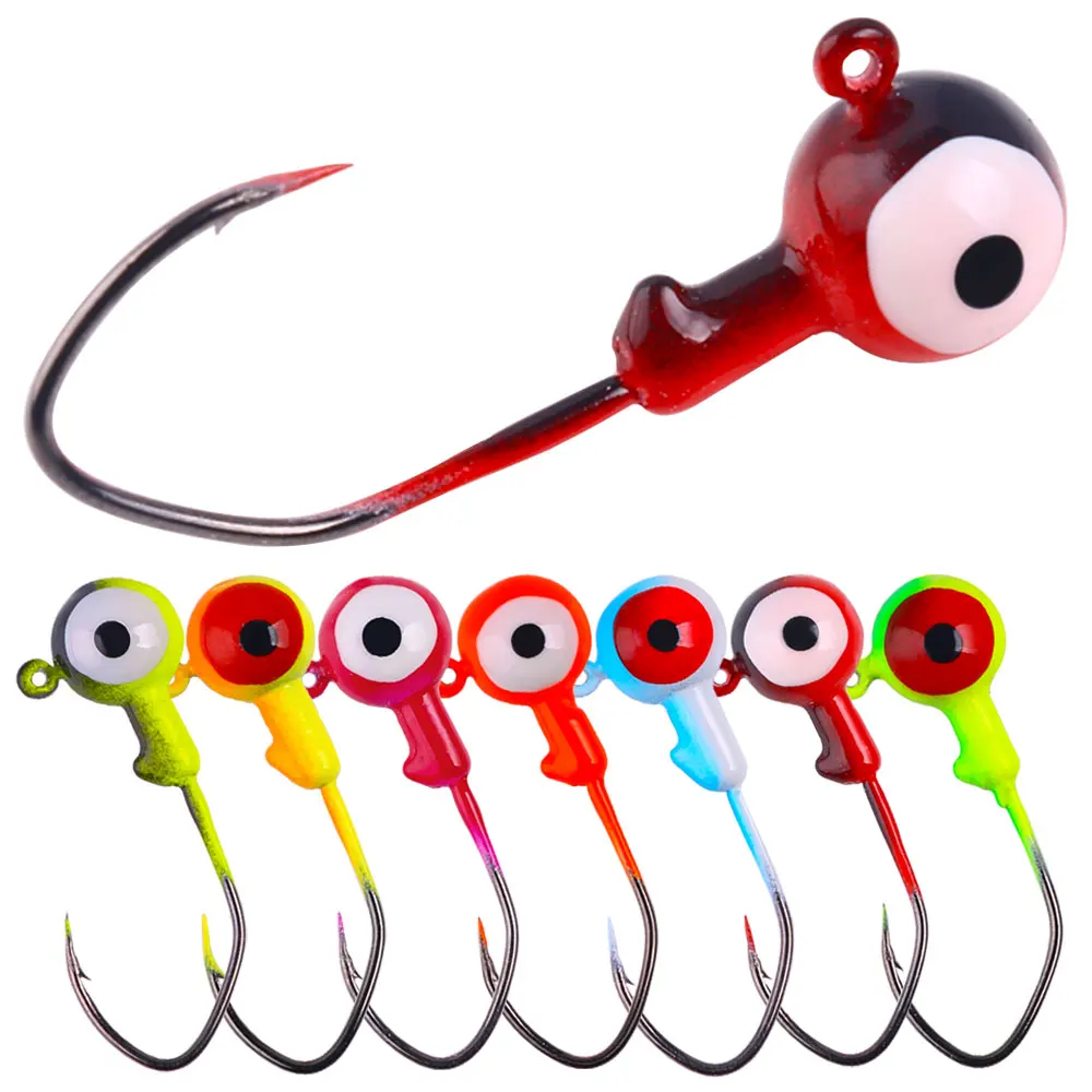 Anzuelos Jig Head con ojos realistas para vinilo - imagen 3