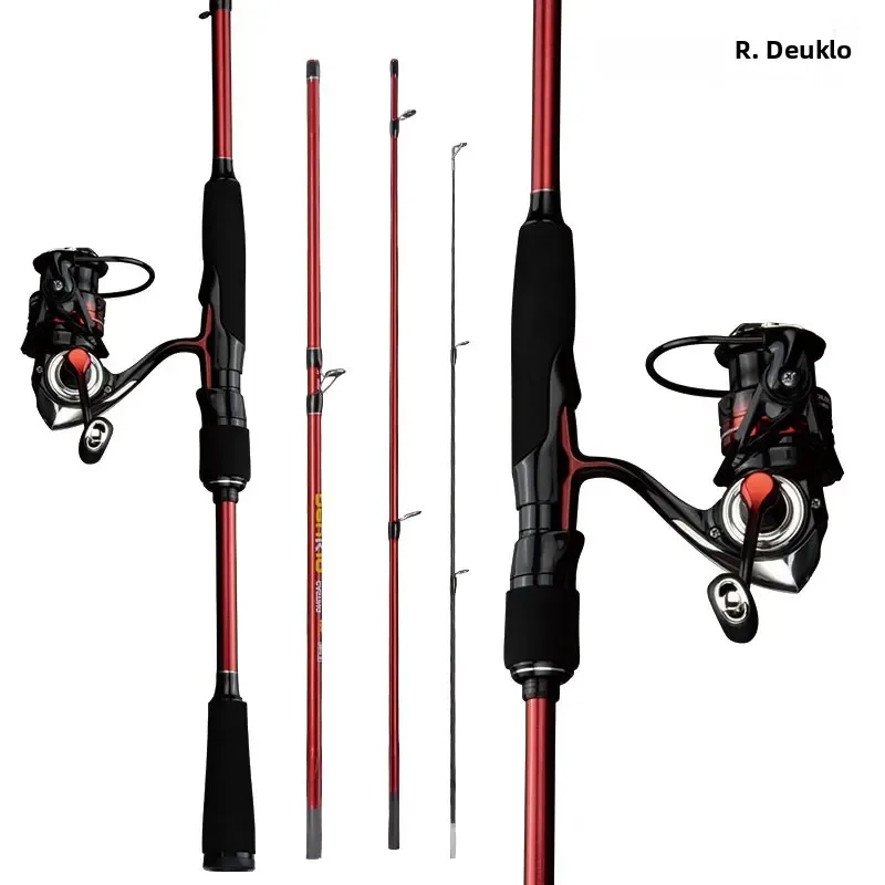 DEUKIO Caña de carbono y carrete spinning para pesca - imagen 4