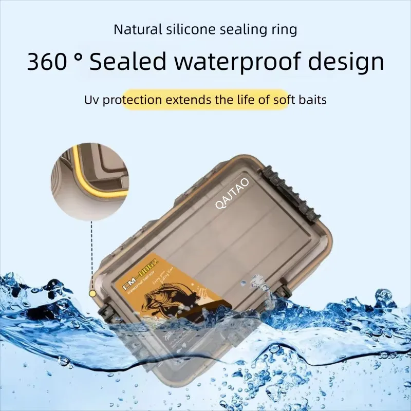 Caja de cebo impermeable y accesorios para señuelos blando y duro