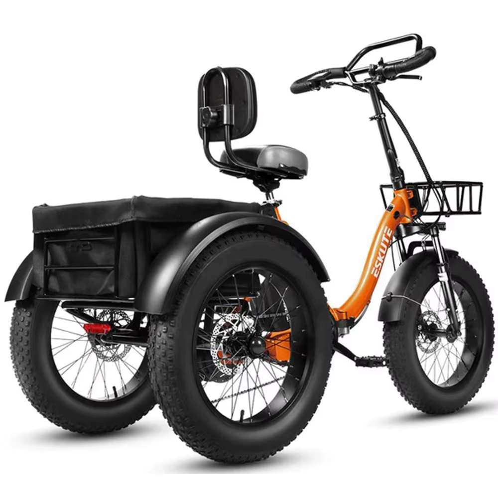 Triciclo eléctrico plegable carga 20" 500W 48V 20.8Ah naranja - imagen 3