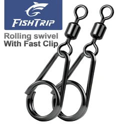 FishTrip giratorios pesca acero inoxidable – Clip liberación rápida