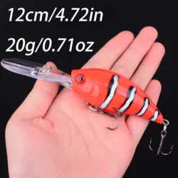 Crankbait wobbler duro para lucio y carpa, cebo artificial robusto