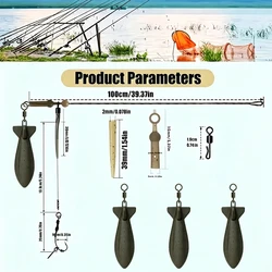 Montaje para carpas camuflaje pesas misil funda anti-enredos