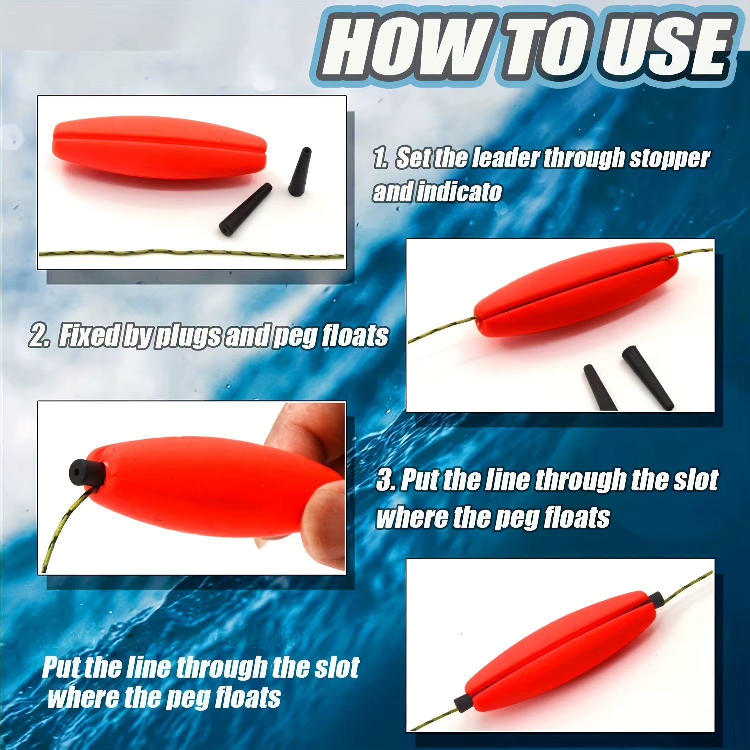 Flotadores ranurados YOTO Peg Floats para Santee Rig - imagen 5
