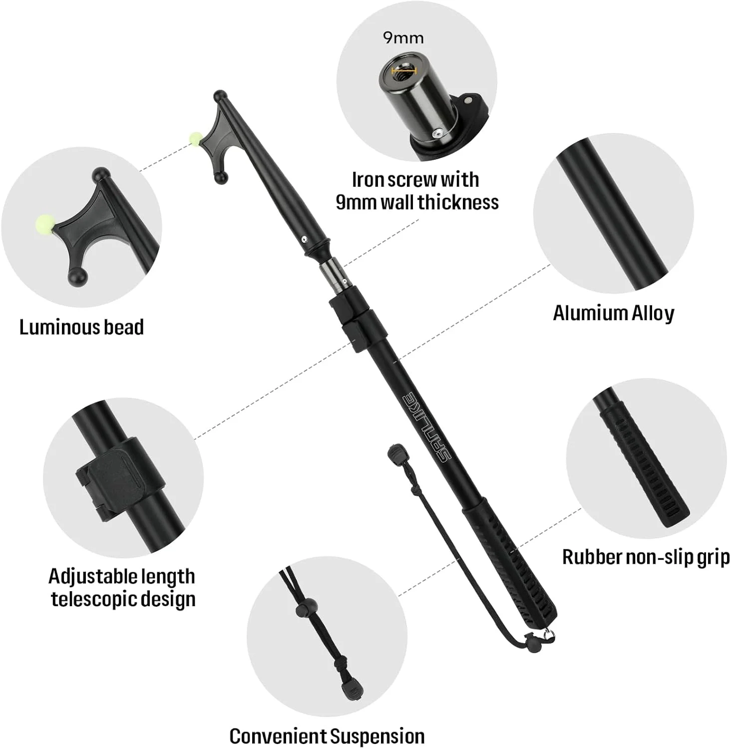 SANLIKE Gancho telescópico para amarre de embarcaciones con luz - imagen 3