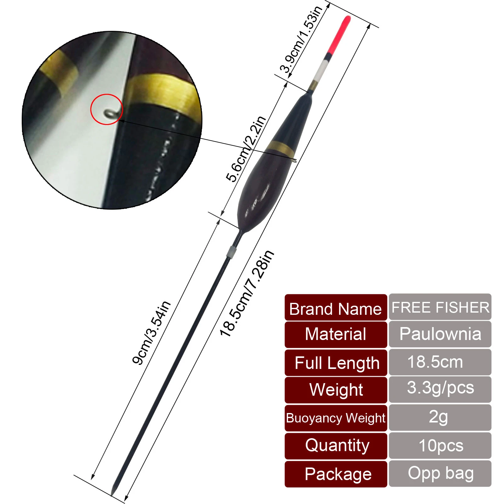 Flotadores de corcho Bobber FREE FISHER