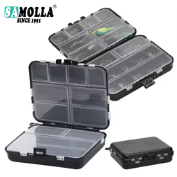 Caja de pesca portátil doble cara para anzuelos y señuelos