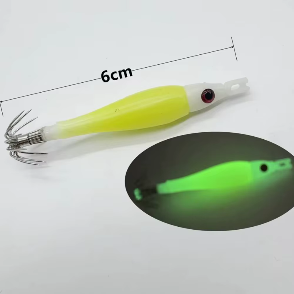 Señuelo Jigging de Calamar Luminoso – Silicone para Pesca Marina