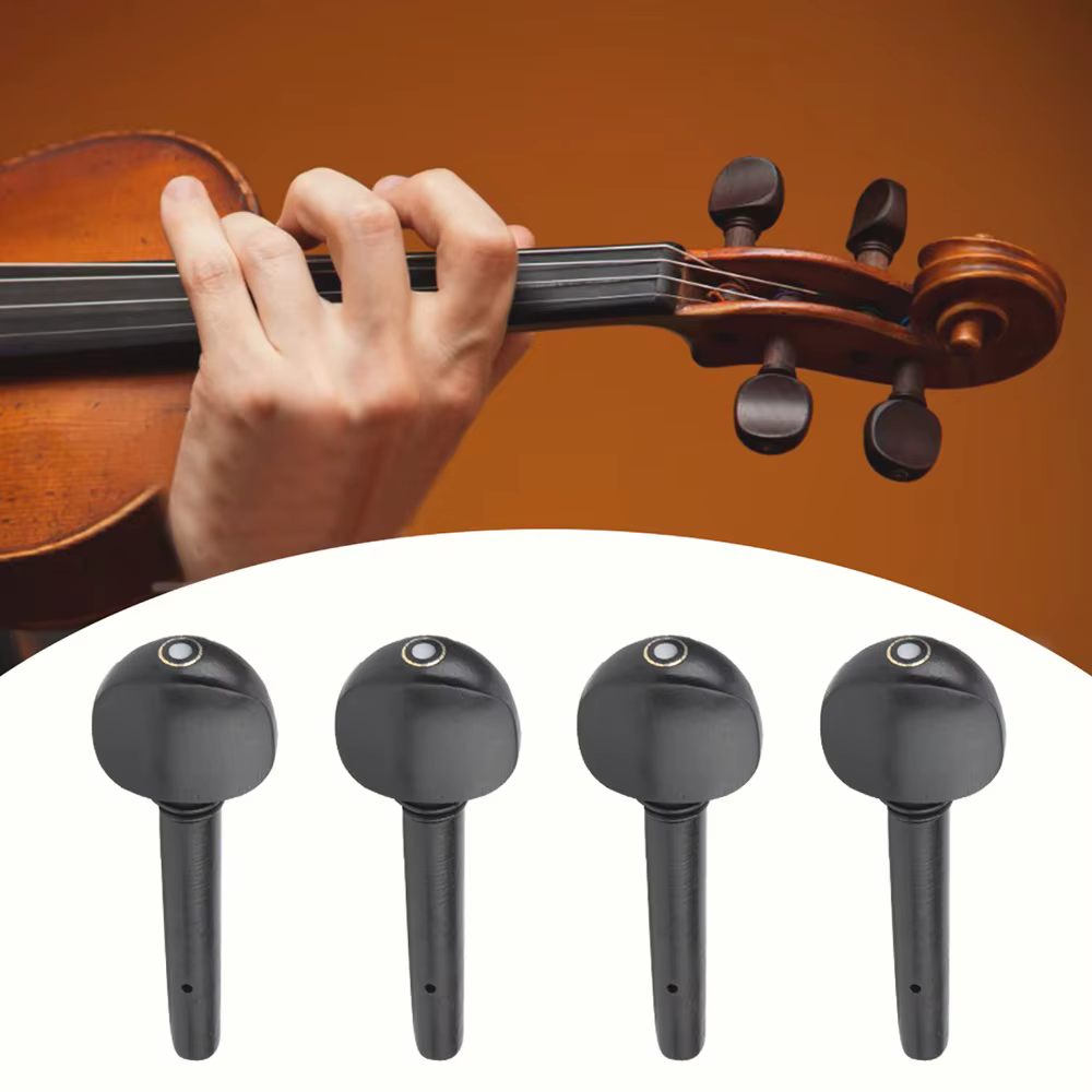 Barbillón de Violín de Ébano Negro – Repuesto 1/2, 1/4, 1/8 - imagen 4